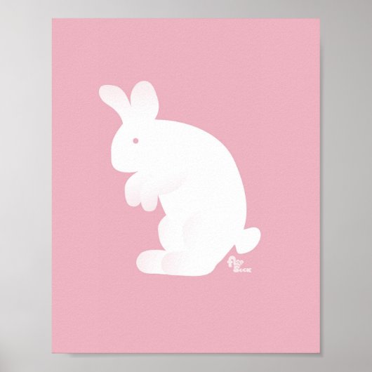 Roze bunny Print (Voorkant)