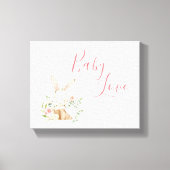 Roze Bunny Rabbit Animal Canvas Afdruk (Voorkant)