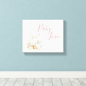 Roze Bunny Rabbit Animal Canvas Afdruk