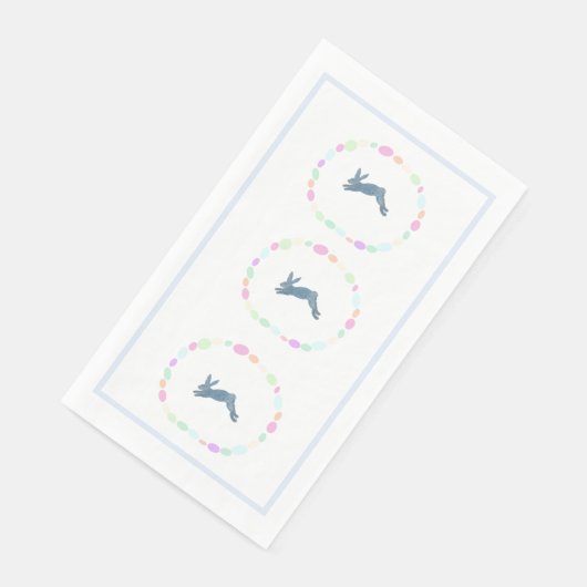 Roze bunny Rabbit Egg Paper Guest Towels Servet (Hoek)