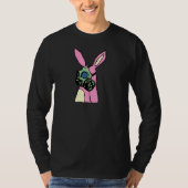 Roze Bunny Rabbit-gasmasker T-shirt (Voorkant)