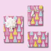 Roze Bunny Rabbit patroon Inpakpapier Vel