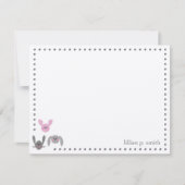 Roze Bunny Rabbit Persoonlijke briefkaart (Voorkant)