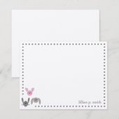 Roze Bunny Rabbit Persoonlijke briefkaart (Voorkant / Achterkant)