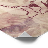  roze bunny Rabbit Roos Flowers Style Poster (Hoek)