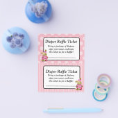Roze bunny Roze Baby shower Raffle Ticket Flyer (Enkel)