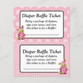 Roze bunny Roze Baby shower Raffle Ticket Flyer (Voorkant)