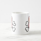 Roze bunny Skull en Crossbones Magische Mok (Center)