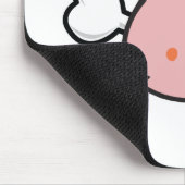 Roze bunny Skull en Crossbones Muismat (Hoek)