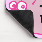 Roze Bunny,<YOUR TEXT> Muismat (Hoek)