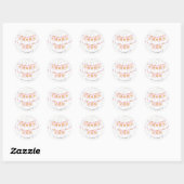 Roze Bunting Flags Gold Bedankt Ronde Sticker (Vel)