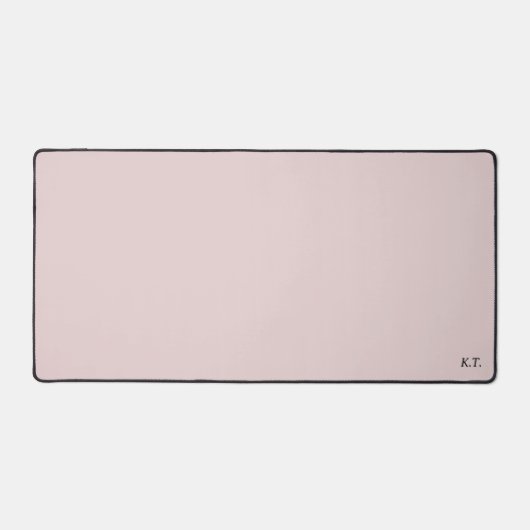 Roze Bureaumat met aangepaste monogram initialen (Voorkant)