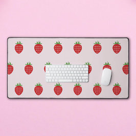 Roze Bureaumat met Aardbei