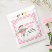 Roze Burger BBQ Baby shower Bedankzakje (Gezegeld)