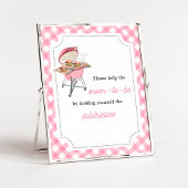 Roze Burger BBQ Baby shower Envelope Station Poster