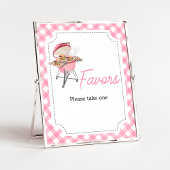 Roze Burger BBQ Baby shower Favors Poster