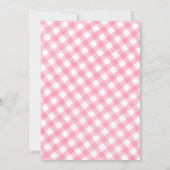 Roze Burger BBQ Baby shower Kaart (Achterkant)