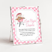 Roze Burger BBQ Baby shower Late Night Luiers Poster