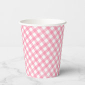 Roze Burger BBQ Baby shower Papieren Bekers (Achterkant)