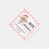 Roze Burger BBQ Baby shower Servet (Hoek)