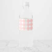 Roze Burger BBQ Baby Shower Waterfles Etiket (Achterkant)