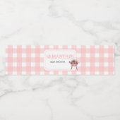 Roze Burger BBQ Baby Shower Waterfles Etiket (Enkel label)