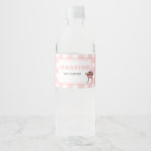 Roze Burger BBQ Baby Shower Waterfles Etiket (Voorkant)