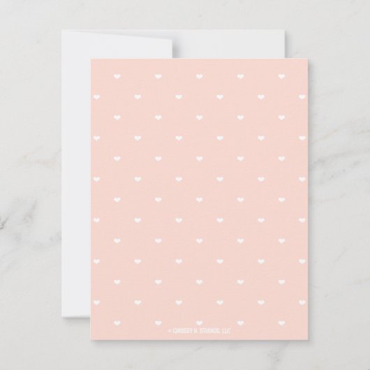 Roze Burger Couples BBQ Baby shower Dank u kaart (Achterkant)