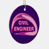 Roze Burgerlijk Ingenieur Ceramisch Ornament (Rechts)