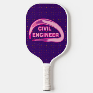 Roze Burgerlijk Ingenieur Ceramisch Ornament Pickleball Paddle