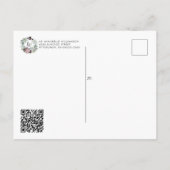 Roze Burgundy Rustieke Boho Bruiloftsuitnodiging Briefkaart (Achterkant)