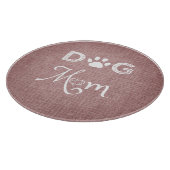 Roze Burlap Dog Mam Cutting Board Snijplank (Hoek)