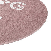 Roze Burlap Dog Mam Cutting Board Snijplank (Hoek)