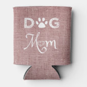 Roze Burlap Dog mam Koelaar Blikjeskoeler (Voorkant)
