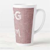 Roze Burlap Dog Mam Latte Mok (Rechts)