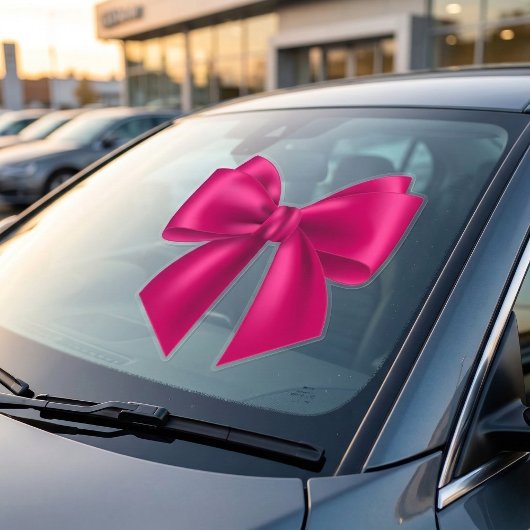 Roze bus extra grote vensterafdekking raamsticker