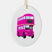 Roze bus keramisch ornament (Rechts)