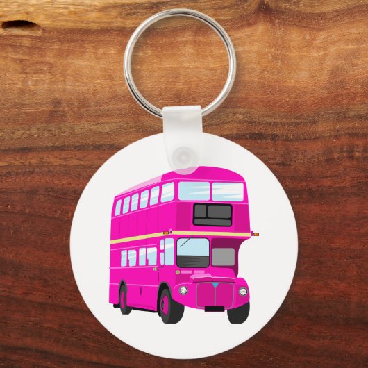 Roze bus sleutelhanger (Voorkant)