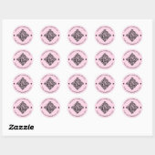 Roze | Business Custom QR Code Ronde Sticker (Vel)