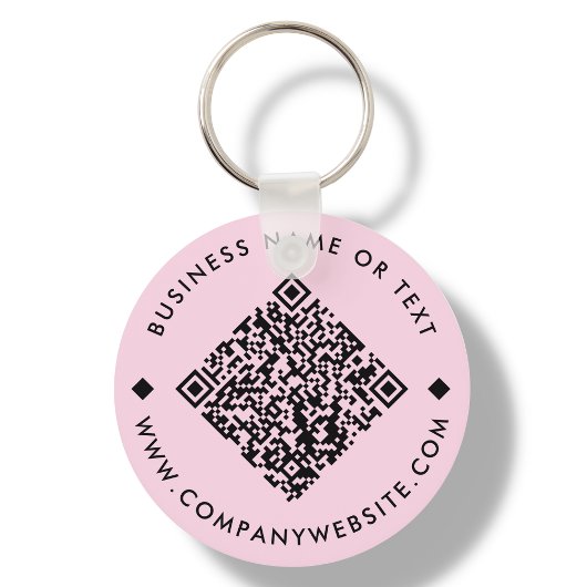 Roze | Business Custom QR Code Sleutelhanger