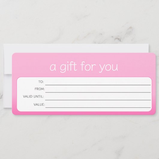  ROZE BUSINESS LOGO RETAIL CADEAUBON (Voorkant)