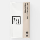 Roze Business Logo Social Media Event Vinyl Spandoek (Verticaal)