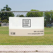 Roze Business Logo Social Media Event Vinyl Spandoek (Insitu)