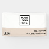 Roze Business Logo Social Media Event Vinyl Spandoek (Horizontaal)