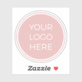 Roze Business Logo Waterfles Sticker (Vel)
