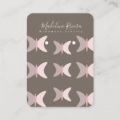 Roze Butterflies Artisan Earring Display Kaarten Contactkaartje (Voorkant)