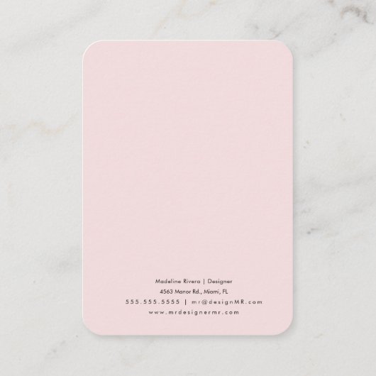 Roze Butterflies Artisan Earring Display Kaarten Contactkaartje (Achterkant)