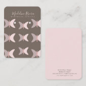 Roze Butterflies Artisan Earring Display Kaarten Contactkaartje (Voorkant / Achterkant)