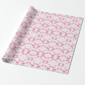 Roze Butterflies Cadeaupapier (Uitgerold)