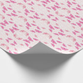 Roze Butterflies Cadeaupapier (Hoek)